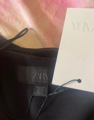 Vestido Zara Negro Brillante Talla XS