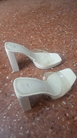 Sandalias Zara Talla 39 Transparentes