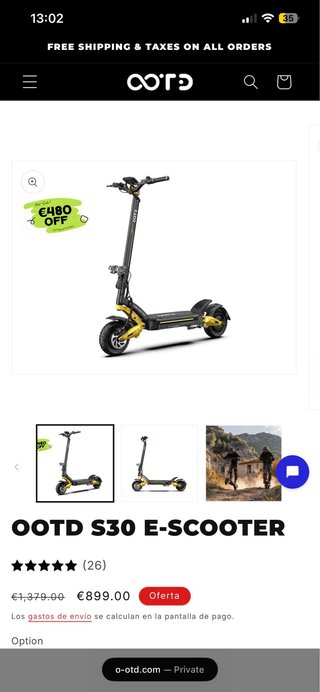 Patinete eléctrico 59km/h