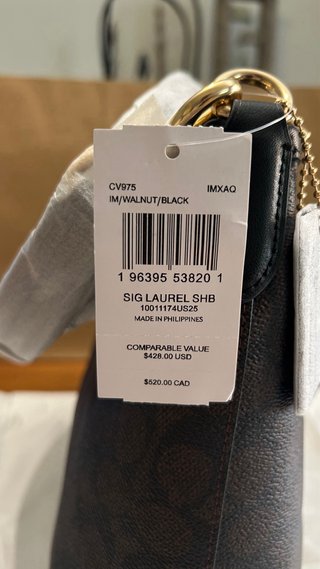 Bolso Coach Laurel Lona Firma Marrón/Negro