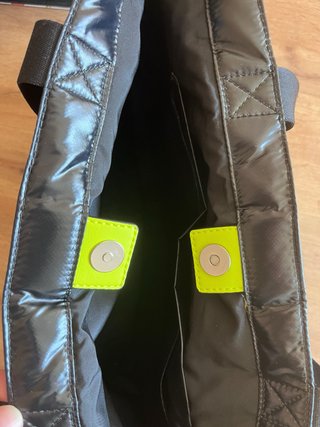 Bolso Shopper Calvin Klein Negro y Amarillo. Nuevo
