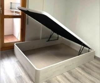 Canapé blanco 150x190 nuevo en oferta