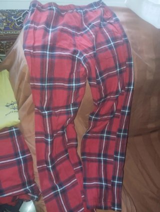 Pijama cuadros escoceses rojo