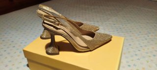 Zapatos de fiesta dorados talla 36