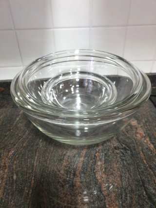 Conjunto 3 ensaladeras de cristal