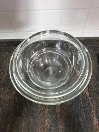 Conjunto 3 ensaladeras de cristal