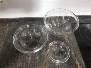 Conjunto 3 ensaladeras de cristal