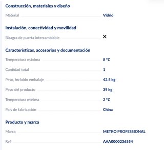 Vitrina Refrigerada Sobremesa GCV1100 METRO PRO