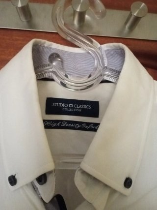 Camisa Studio Classics Blanca Caballero, talla M.