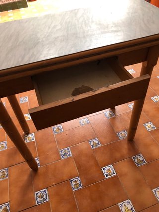 Mesa de cocina extensible madera.