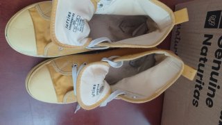 Botines altos mujer color mostaza