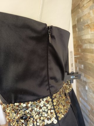 Vestido Negro Fiesta Lentejuelas Vintage
