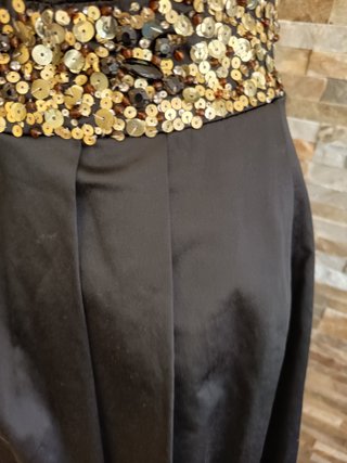 Vestido Negro Fiesta Lentejuelas Vintage