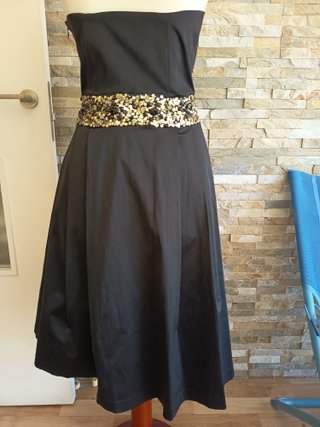 Vestido Negro Fiesta Lentejuelas Vintage