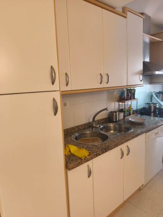 Cocina Completa Plata y Blanca