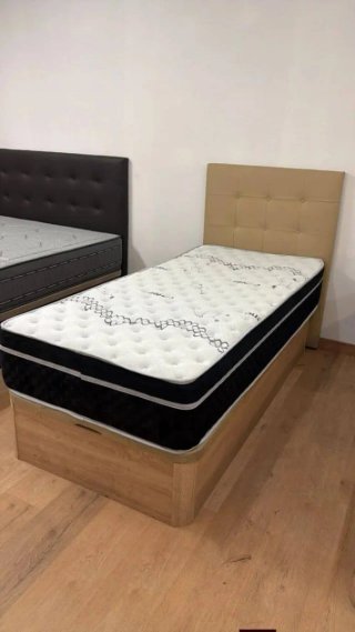 Canapé abatible madera con colchones viscoelastica