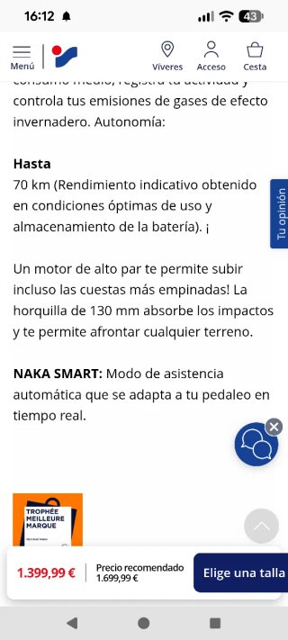 Bicicleta eléctrica Nakamura Summit 740