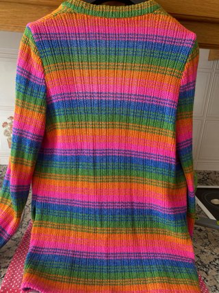 Chaqueta verano de punto multicolor  hecha modista