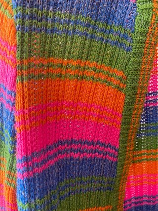 Chaqueta verano de punto multicolor  hecha modista