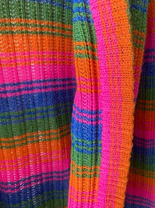 Chaqueta verano de punto multicolor  hecha modista