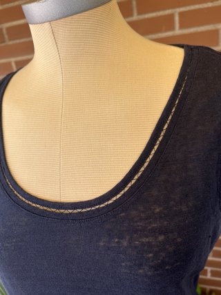 Camiseta sin mangas azul Massimo Dutti