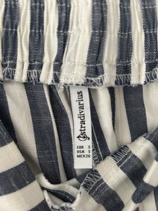 Pantalón rayas verano azul grisaceo y blanco