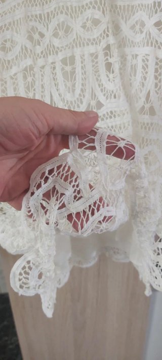 Vestido Massimo Dutti encaje blanco T40