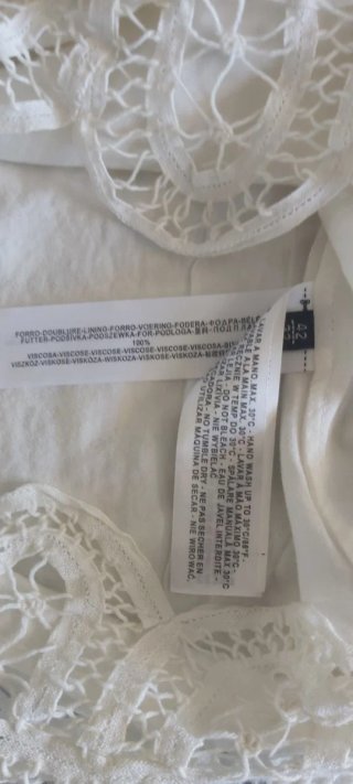 Vestido Massimo Dutti encaje blanco T40