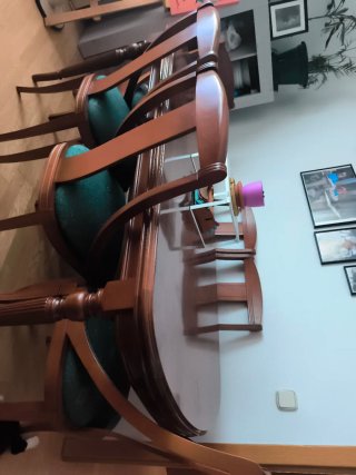 Mesa comedor extensible con 6 sillas