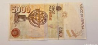 BILLETE 5000 PTAS CRISTOBAL COLON 12-OCTUBRE-1992