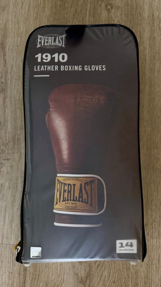 Guantes Boxeo Everlast Cuero Marrón 14 onzas