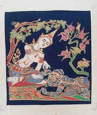 Papiro Egipcio y Cuadros Seda Tailandesa
