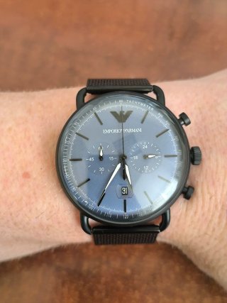 Reloj Emporio Armani Aviator Negro/Azul