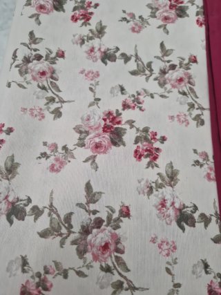 Retales tela flores 2m x 1.40m y lisa 85cm x 1.50m