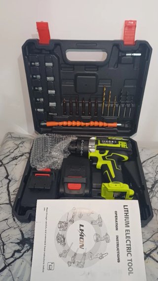 Taladro Inalámbrico 21V con Baterías y Accesorios