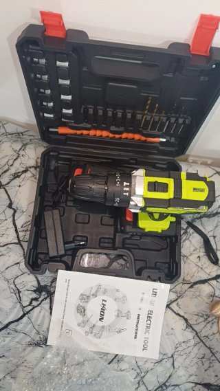 Taladro Inalámbrico 21V con Baterías y Accesorios