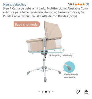Cuna 3 en 1 Veitoalioy Ajustable Eléctrica