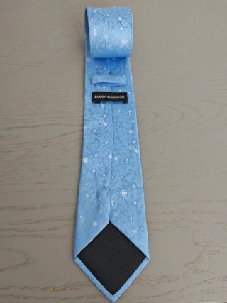 Corbata Vogue azul con estampado floral