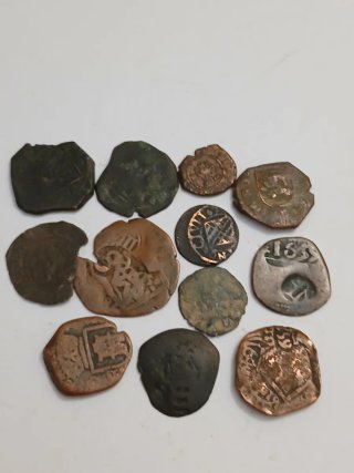 Lote 25 monedas antiguas españolas