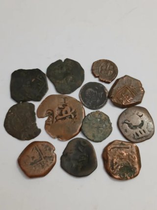 Lote 25 monedas antiguas españolas