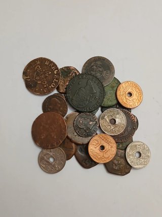 Lote 25 monedas antiguas españolas