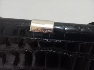 Bolso Balenciaga Negro Piel Cocodrilo