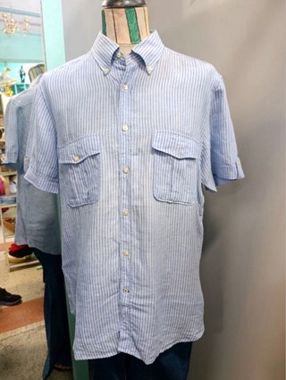 Camisa de rayas azul hombre XL