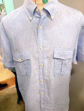Camisa de rayas azul hombre XL