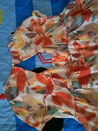 Vestido gasa flores naranja nuevo