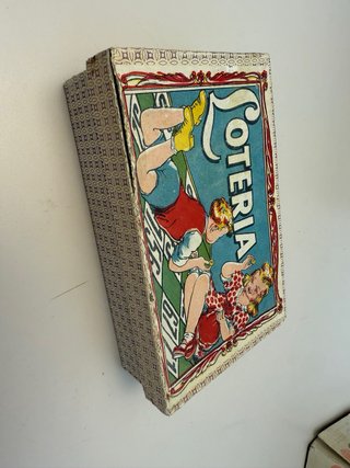 Antiguo juego de bingo loteria. Años 50.