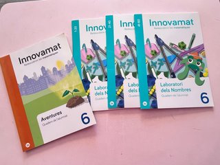 Libros nuevos de mates Innovamat de 6 de Primària.