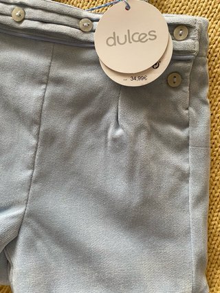 Pantalón corto bebé tirantes Dulces 18-24m