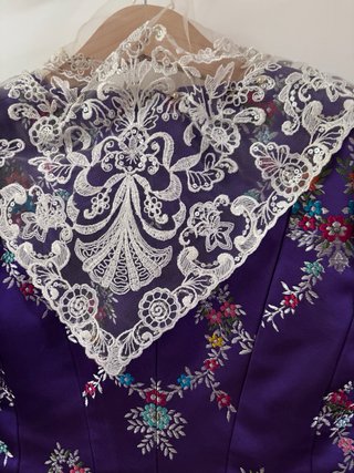 Traje Alicantina Niña Morado