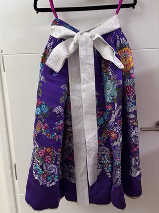 Traje Alicantina Niña Morado